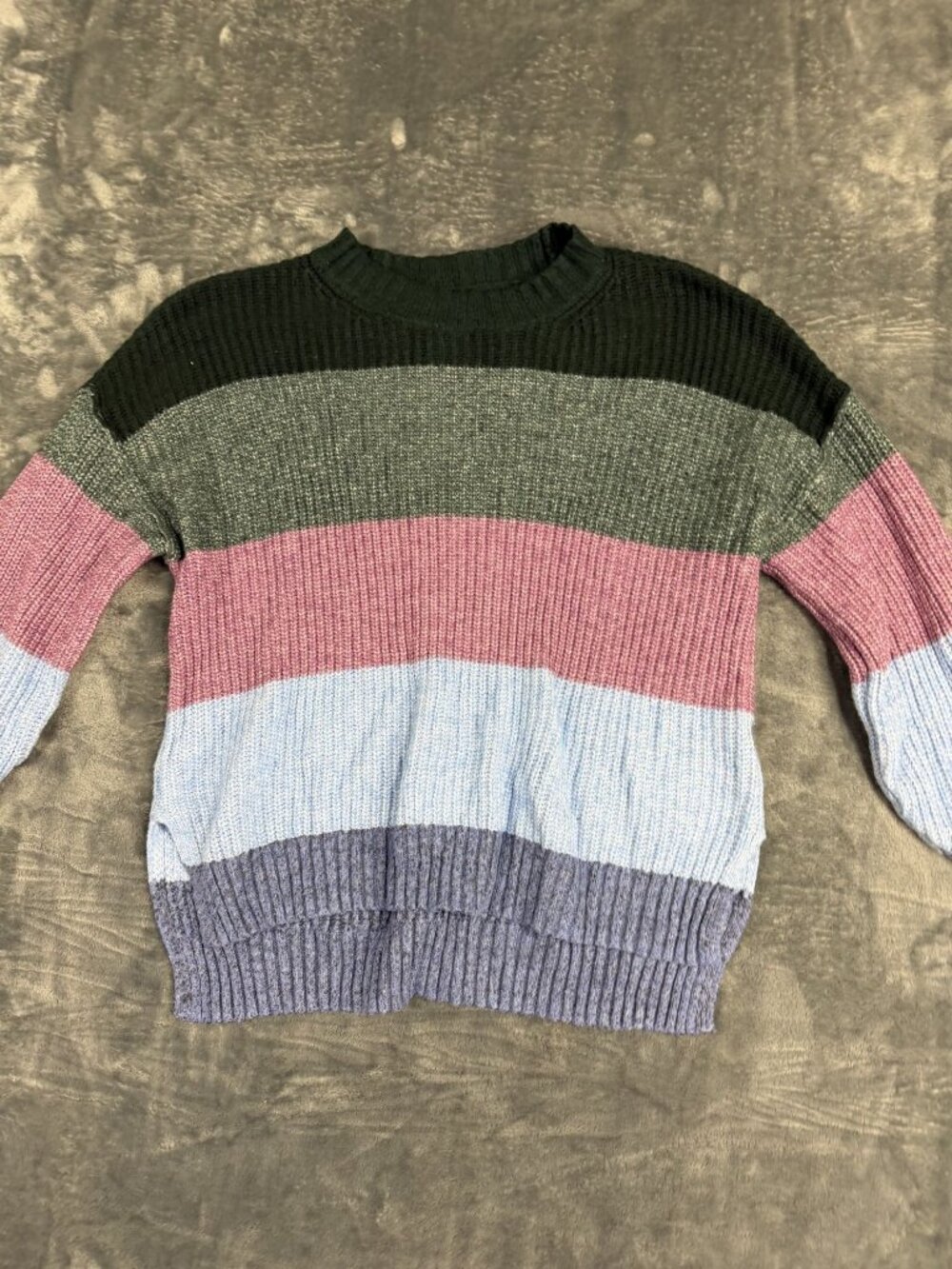 American Eagle Womens Multicolor Striped Knit Crewneck Sweater M